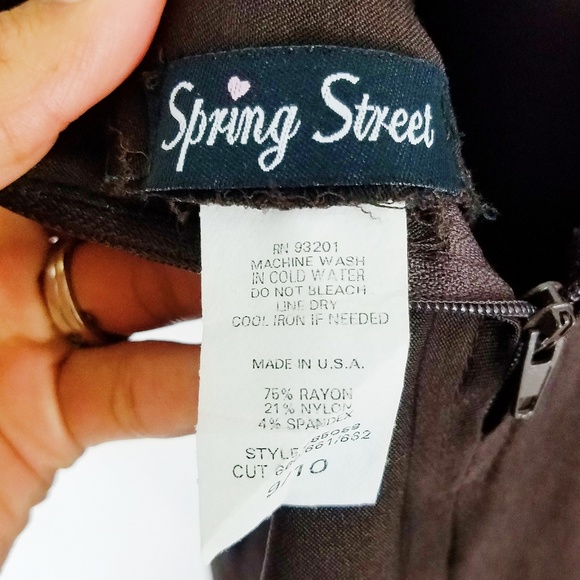 Spring Street Brown Stretchy Pencil Skirt 9/10 - Picture 5 of 5